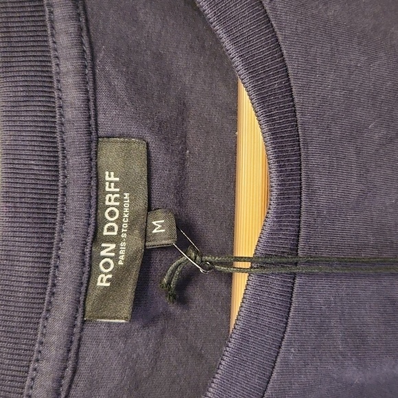 Ron Dorff navy organic cotton T-Shirt Player Digital sz M - Picture 2 of 8